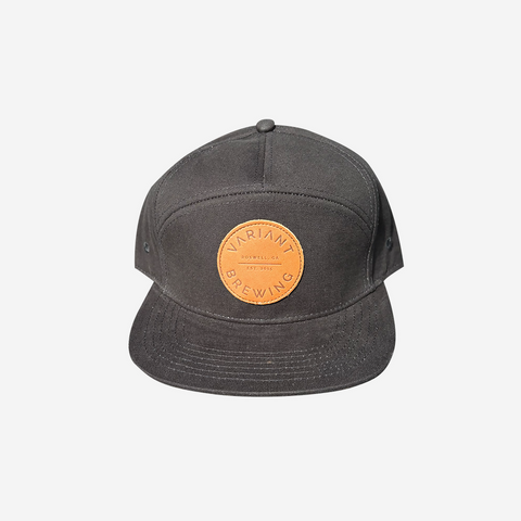 Front - Black 7 Panel Hat