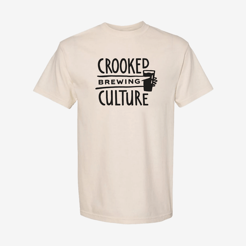 Crooked Culture - Cream Logo T-Shirt