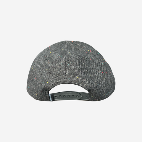 Back - Charcoal Tweed 5 Panel Structured Hat